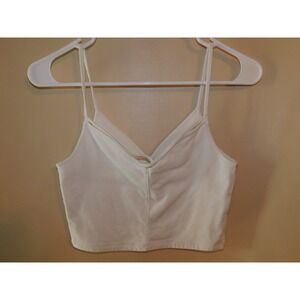 Hollister Cropped Strappy Tank White Medium